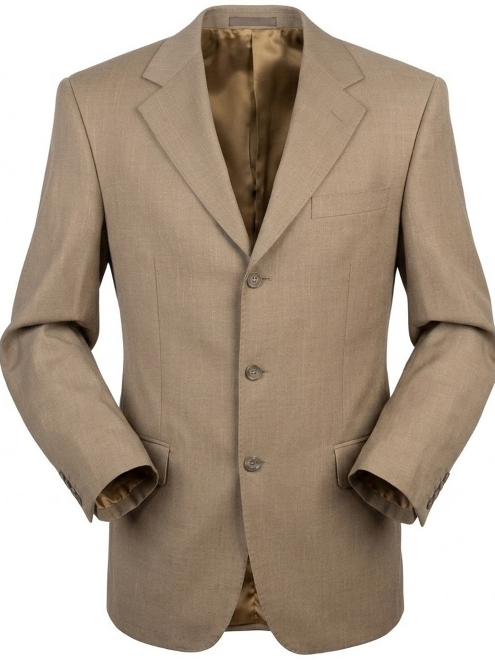 Studio Zenoni Loro Piana Blazer Men's 36R IT 46 Super 150s Wool Tan Sport Coat